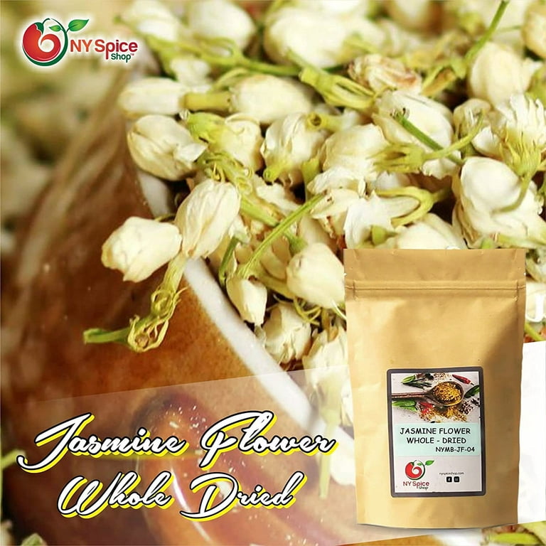 NY SPICE SHOP Jasmine Dried Flowers - Dried Buds - Herb Tea – 8 oz. 