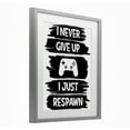 thumbnail image 3 of Stupell Industries Never Give Up Just Respawn Gray Framed Print Under Glass, design by Marcus Prime, 3 of 9
