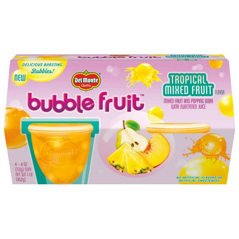 Del Monte Bubble Fruit Cup Snacks Variety Pack 12 Pack 3.5 oz