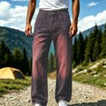 thumbnail image 2 of LODIENY Men Wide Leg Baggy Jeans Y2k Casual Loose Fit Washed Denim Pants Streetwear Work Office Hip Hop Vintage 2000s Jean Trousers with Pockets Purple L, 2 of 5