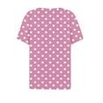 thumbnail image 5 of SWSTBBY Summer Tops for Women,Womens Tops,Ladies' Retro Non Positioning Printed V-neck Button T-shirt Loose Top, 5 of 5