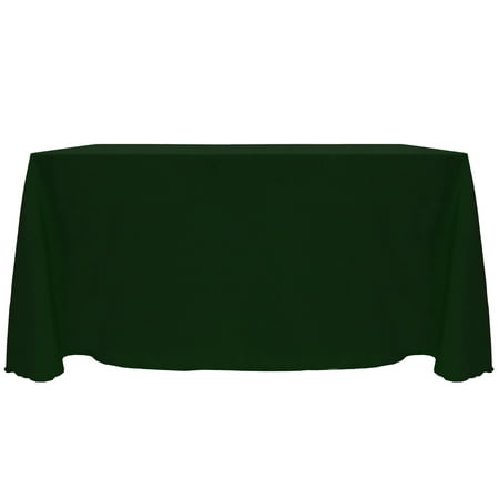 

Ultimate Textile (2 Pack) Reversible Shantung Satin - Majestic 108 x 132-Inch Rectangular Tablecloth - for Weddings Home Parties and Special Event use Hunter Green