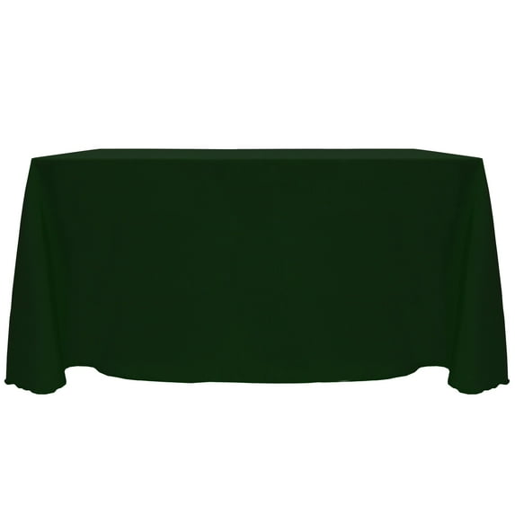 Ultimate Textile (2 Pack) Reversible Shantung Satin - Majestic 108 x 156-Inch Rectangular Tablecloth - for Weddings, Home Parties and Special Event use, Hunter Green