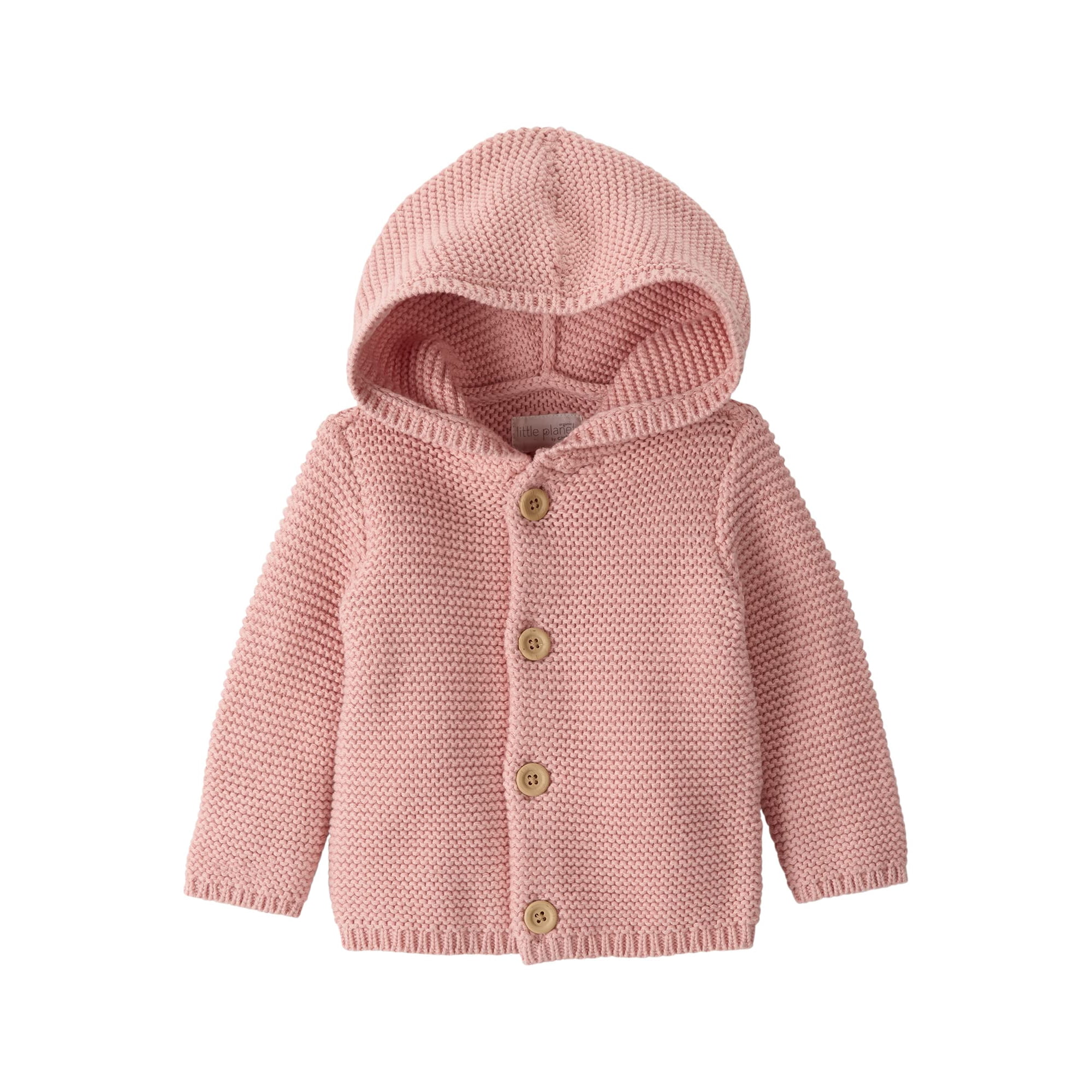 Little Planet by Carter s Baby Girls Organic Signature Stitch Cardigan Blush 24 Months Walmart