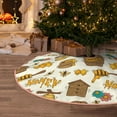 thumbnail image 5 of Sikiie Honeycomb And Honey Nativity Christmas Tree Skirt, Jesus Christian Winter Holiday Tree Mat Decoration(30-48IN)48", 5 of 6