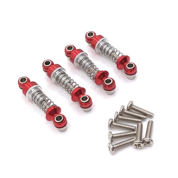 4 Piezas de Amortiguador de Metal para 284131 K969 K979 K989 K999 P929 P939 1/28 Piezas de ActualizacióN de Coche RC, Rojo