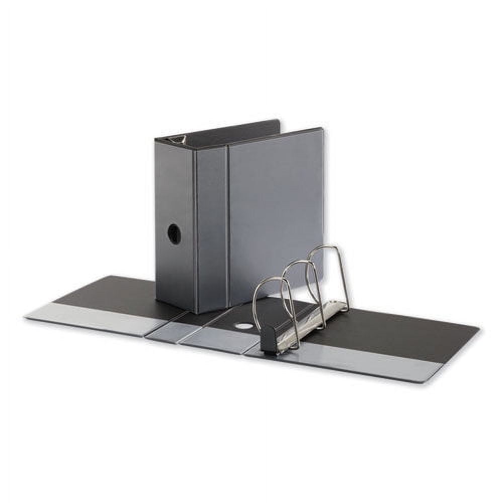 Universal UNV30755 Deluxe Easy-to-Open 5 in. Capacity 11 in. x 8.5 in. (3) D-Ring View Binder - Black