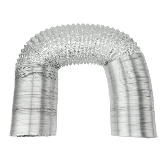 Flexible Ducting Hose, 6 Inch Aluminum Ducting Hose, 4 Layer Flexible Foil Ducting Dryer Air Vent Hose With 2 Fixing Clips For HVAC Ventilation, Great For Tent, Dryer, Growing Room