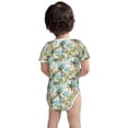 thumbnail image 5 of Daiia Watercolor Palm Tree Printed Unisex-Baby Short Sleeve Onesies Bodysuits Baby Climbing Clothes Soft and Comfortable Romper with Expandable Shoulder Design-3 Months, 5 of 8
