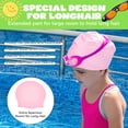 thumbnail image 4 of Gorro de natación YOGINGO extra grande para niños de 6 a 14 años, negro y rosa, 4 of 7