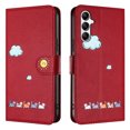 thumbnail image 4 of Allytechgroup for Samsung Galaxy A13 4G Wallet Cover, Samsung Galaxy A13 4G Wallet Case with Strap, PU Leather Shock Absorption Folio Flip Stand Card Slots Wallet Magnet Cover Case - Red, 4 of 8