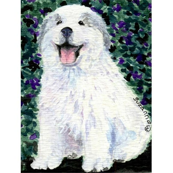 28 x 40 In. Great Pyrenees Flag Canvas, House Size