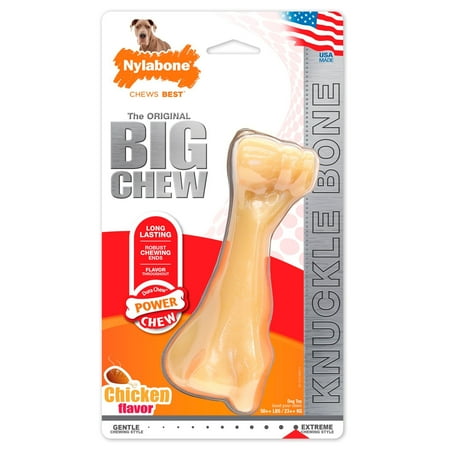 Nylabone Beef Bone Power Chew Extra Durable Chew Toy for Big Dogs Chicken Flavor /XX-Large/Monster - 50+ lb