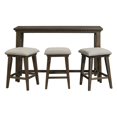 thumbnail image 4 of Multipurpose Bar Table Set with Stools, USB Ports & Power Strip - Home Bar, Kitchen Island Game Room Furniture, 4 of 5