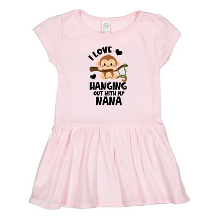

Inktastic Monkey I Love Hanging out with My Nana Gift Toddler Girl Dress