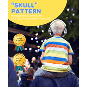 PROHEAR 032 Kids Ear Protection Ear Muffs, NRR 25dB Noise Reduction Childrens Earmuffs, Adjustable Headband Hearing Protectors for School, Sports Events, Concerts, Racing, Airports - Skull