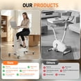 thumbnail image 2 of PAMINGONO Exercise Bike with Desk All-in- Desk Bike Stationary, Adjustable Resistance Indoor Workstation Bike 264 LBS Heavy Duty Magnetic Exercise Bike for Home Office, 2 of 8