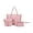Pink, variant on Purses and Handbags for Women Tote Purse and Shoulder bag Set Shoulder Satchel Bag for Women 4PCS Black
