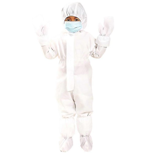 Security Protection Clothes Disposable Coverall Dust-Proof Nonwovens Breathable Isolation Clothes Labour Suit One-Pieces Costume for Kids