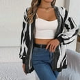 thumbnail image 2 of Lovskoo 2024 Cardigan Sweaters for Women Casual Long Sleeve Loose Solid Ladies Outing Cardigan Blouse Sweater Coat Black, 2 of 9