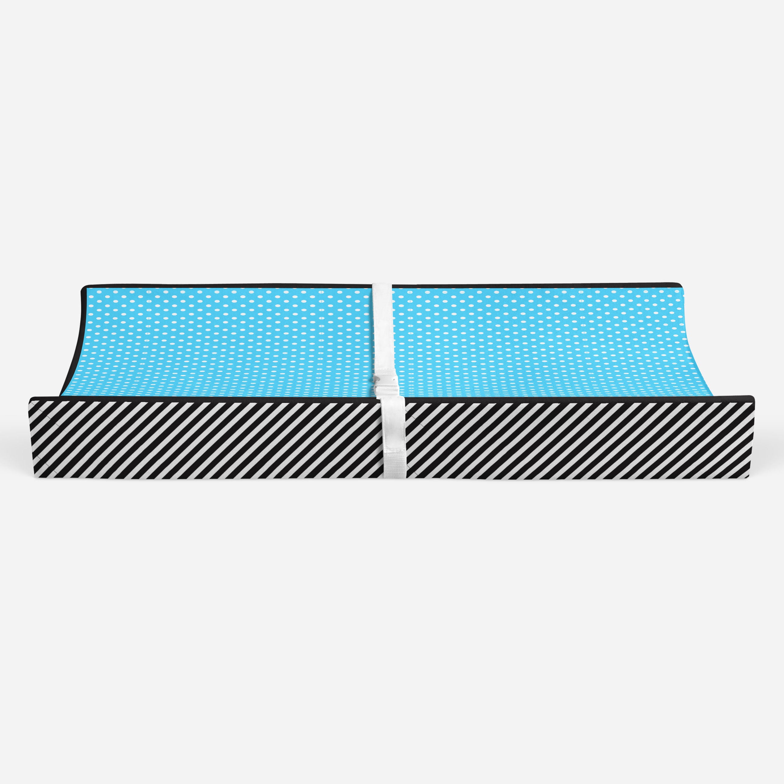Bacati - Love Aztec Black/Aqua Neutral Quilted Changing Pad Cover