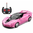thumbnail image 1 of Funtogether Remote Control Car for Girls, 1:18 Scale Pink RC Racing Toy Car with LED Headlights, Birthday Gift for Kids Toddlers Age 3-12, 1 of 8