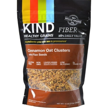 Flax Seed Gluten Free - Kind Healthy Grains Cinnamon Oat Clusters With Flax Seeds - 11 Oz - Pack of 6
