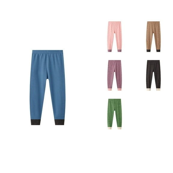 Antinious Toddler Boys Sweatpants Fleece Warm Seamless Friendly Double Sided Brushed Home Base Layer Pants,Boys Girls Pants,Kids Jogger Pants,120,