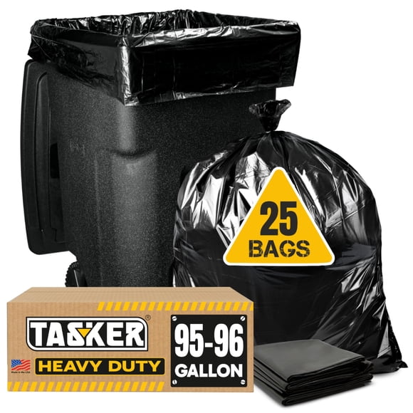 Bolsas de basura Tasker 360-380 L, resistentes, 2 mil Contractor, 25 unidades