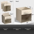 thumbnail image 2 of Sorbus 13” Foldable Storage Bins with Clear Window – Set of 6 Collapsible Fabric Baskets with Handles for Clothes, Toys, Books – Sturdy Organizer Cubes for Shelves & Closets, Beige, 2 of 6