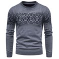 thumbnail image 2 of Chandail-over Tricoté pour Hommes Col Rond Confortable Élégant Chaud Hiver Décontracté, 2 of 4