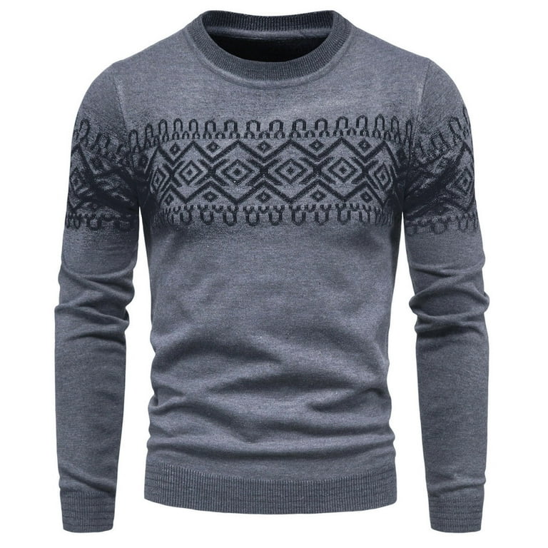 Men's intarsia sweater cheap