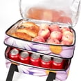 thumbnail image 5 of Daisy Double Layered Insulated Lunch Bag with Two Compartments - Large Capacity Hand Carry Meal Bag, 7.1x11.4x16.1 inches, 5 of 6