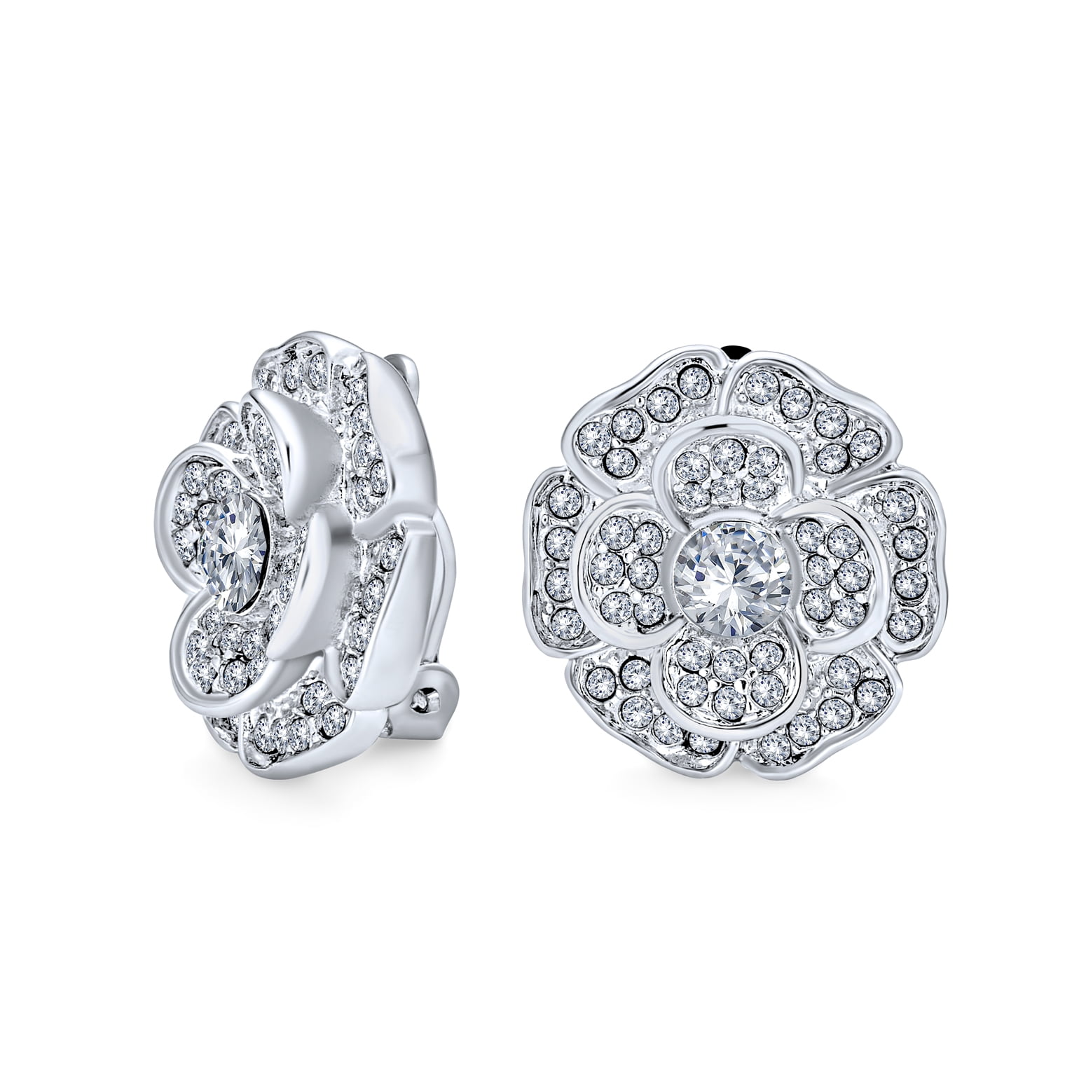 Eleagnt Copper Plated Platinum Leaves Zircon Earrings Women Jewelry G Eleagnt Copper Plated Platinum Leaves Zircon Earrings Women Jewelry G