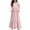 #A04-Pink, variant on XADYUY Girls Maxi Dresses 7-16 A-Line Long Sleeve Maxi Dress Striped Crew Neck Sundresses Flowy Tiered Dresses with Pockets,Black
