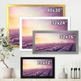 thumbnail image 3 of Lavender Fields During Sunrise 32 in x 16 in Framed Painting Canvas Art Print, by Designart, 3 of 4