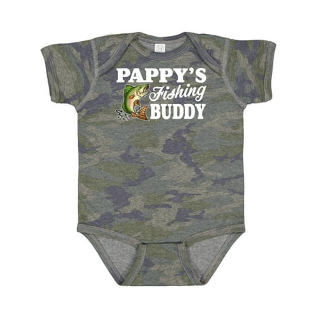

Inktastic Pappy s Fishing Buddy with White Text Gift Baby Boy Bodysuit