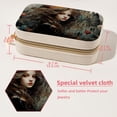 thumbnail image 5 of Bohemian Velvet Portable Earring Holder with Removable Compartment - Gift for Jewelry Lovers - Necklace Holder, Jewelry Boxes, 5 of 7