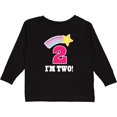 thumbnail image 3 of Inktastic 2nd Birthday 2 Year Old Girls Rainbow Star Girls Long Sleeve Toddler T-Shirt, 3 of 5