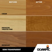 Olympic Wood Protector Cedar Semi-Transparent Exterior Wood Stain and Sealer, 1 Gallon