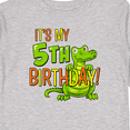 thumbnail image 4 of Inktastic It's My 5th Birthday with Cute Green Alligator Boys or Girls Long Sleeve Toddler T-Shirt, 4 of 5