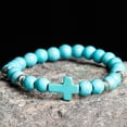 thumbnail image 4 of Baohd Bracelet Turquoise Durable Perles en Pierre Naturelle Idée Cadeau Bracelet en Pierre Naturelle Rouge, 4 of 6
