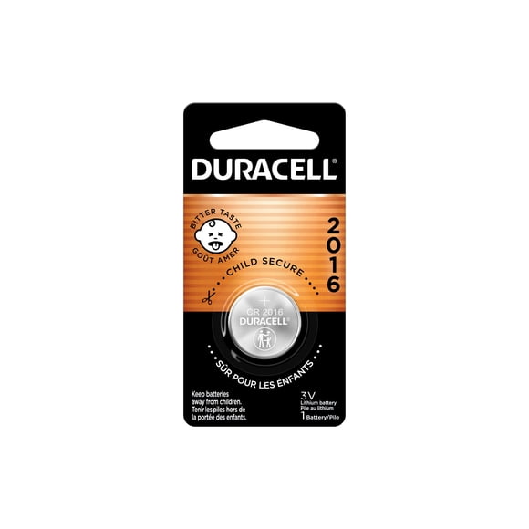 Coin Battery Duracell 2016 3V Lithium 1 count Long-lasting