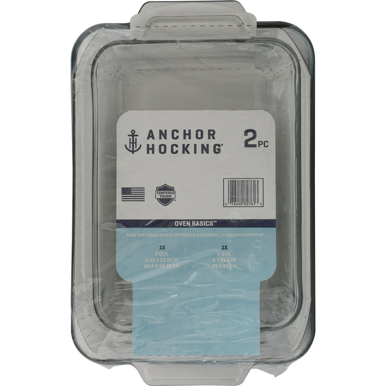 Anchor Hocking 4.8 Quart Rectangular Glass Baking Dish (1 piece, tempered  tough, dishwasher safe)
