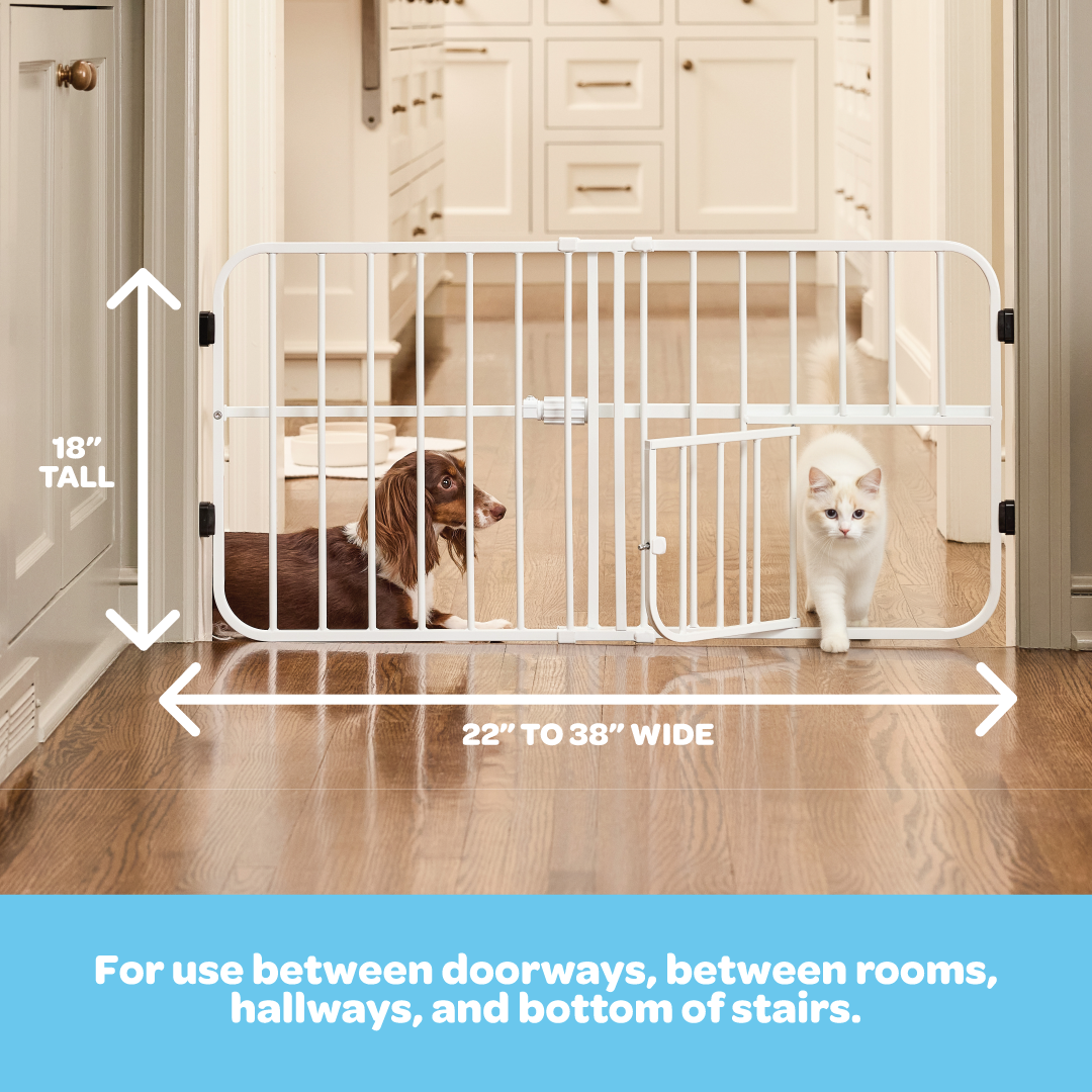 Carlson Pet Products Mini Tuffy Metal Pet Gate, 38" Wide photo 3