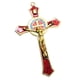 thumbnail image 1 of Crucifijo de pared de metal, cruz, estatua de Jesús, figura decorativa 3D, artesanía, decoración cristiana Rojo, 1 of 9