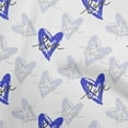 thumbnail image 1 of oneOone Cotton Flex Blue Fabric Writing Love Fabric For Sewing Printed Craft Fabric By The Yard 40 Inch Wide, 1 of 4