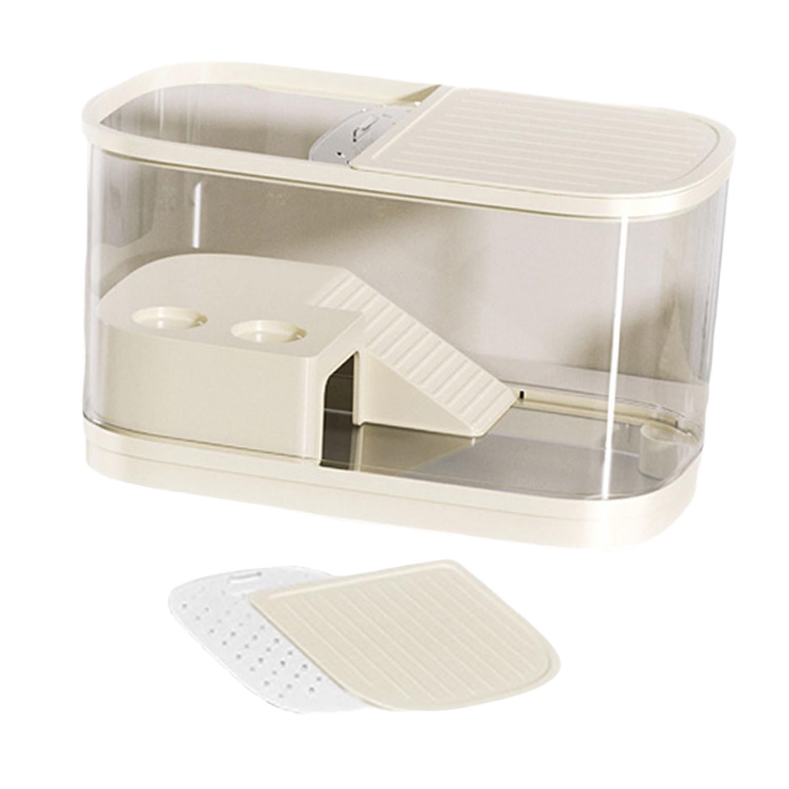 Serenable Turtle Tank with Lids Multifunction with Platform for Leopard Gecko Scorpion Beige Large
