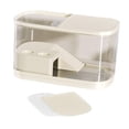 thumbnail image 2 of Bunblic Turtle Tank with Lids Multifunction with Platform for Leopard Gecko Scorpion Beige Large, 2 of 8