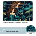 thumbnail image 2 of Mermaid Non-Slip Polyester Office Mat Chair Rug - Machine Washable Office Rug, 2 of 6